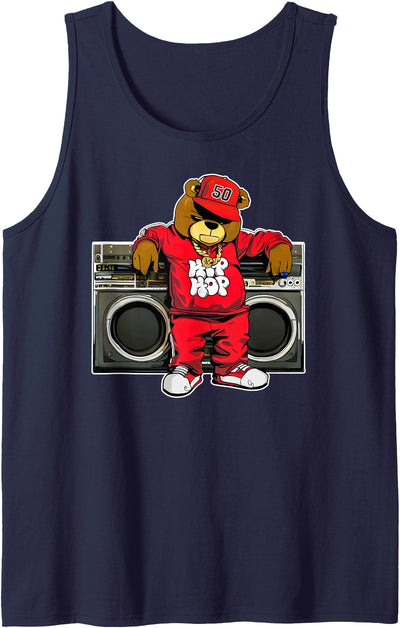 HIP HOP TEDDY BEAR Anniversary Graffiti Boombox Tank Top