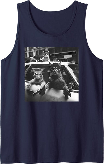 funny cat gang hoodie Funny cat Gang Vintage Tank Top