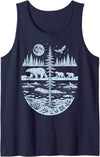 Polar Bear Arctic Tundra Wildlife Nature Lover Polar Bear Arctic Wilderness Nature Scene Wildlife Lover Tank Top - Navy Blue