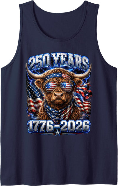 Independence Day Farmer Fourth of July Farm America Flag Tank Top