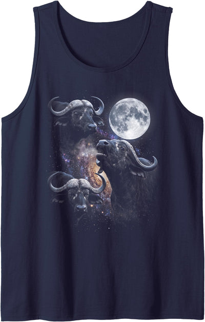 Cow Water Buffalo Design Moon Tank Top