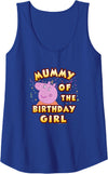 Womens Peppa Pig Mummy of The Birthday Girl Tank Top - Royal Blue