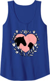Dibble Dabble Designs for Horse Lovers Womens Pretty Horse and Heart for Girls and Women Who Love Horses Tank Top - Royal Blue