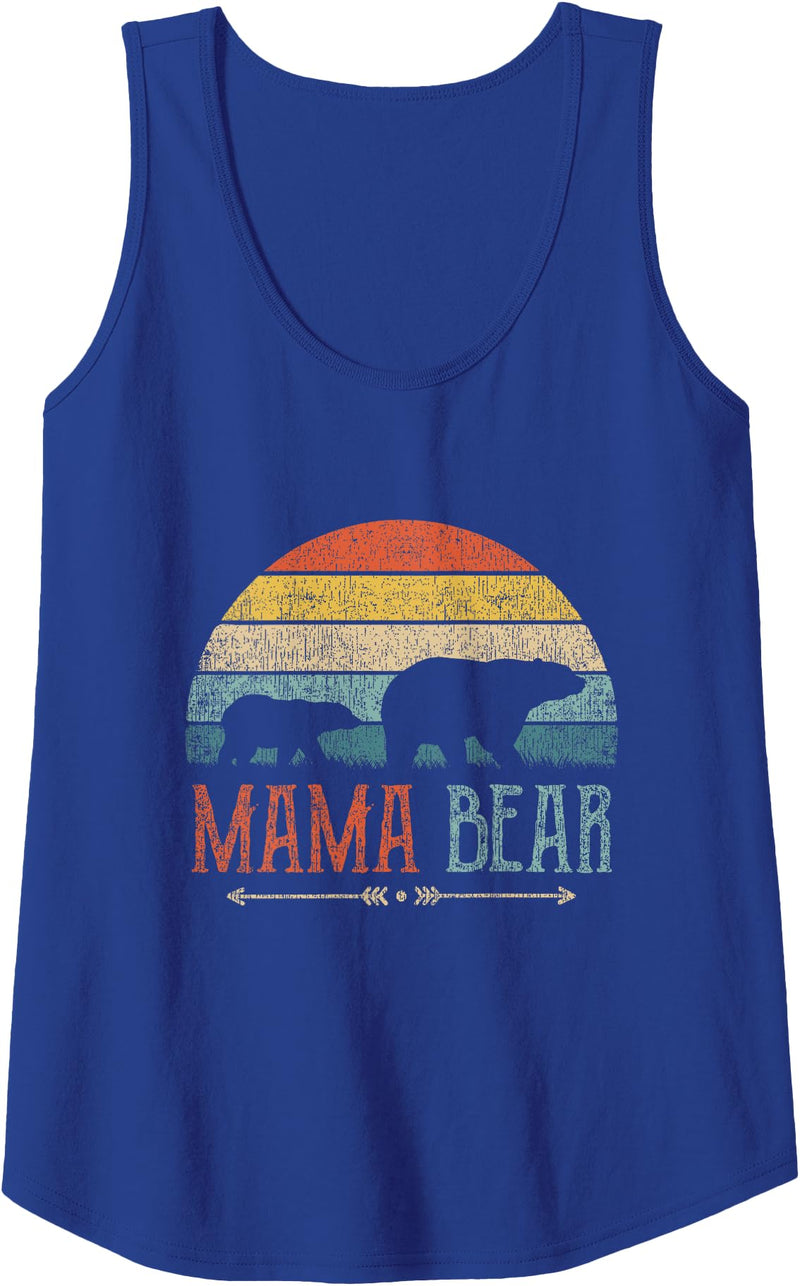 Funny Mama Bear Shirts Mama Bear Gifts For Mother Womens Cute Mama Bear Shirt Vintage Mother's Day Retro Mom Tank Top - Royal Blue