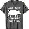 Lustige Schwein Bauernhof Tier Zitate Plans with My Pig Farmer Piggy T-Shirt - Asphalt Grey