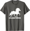 Icelandic horse gifts Icelandic horse T-Shirt - Asphalt Grey