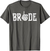Skull Skeleton Halloween Wedding Bachelorette Bride Skeleton Ring Finger Halloween Wedding Bachelorette T-Shirt - Asphalt