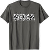 Fancy Grandma Mothers Day Birthday Christmas Gifts Nina Cow Print Animal Pattern Farmer Farm Grandma Funny T-Shirt - Asphalt