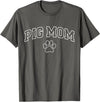 Pig Mom Typography Design Pig Mom Funny Athletic Lettering Pet Owner Mama T-Shirt - Asphalt Grey
