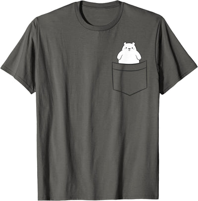 Arctic Polar Bear Gifts And Tees Polar Bear In a Pocket Cute Pocket Polar Bear T-Shirt