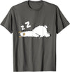 Sleeping Animals Tees And Gifts Llama Sleeping Tired Llama Pajama Love Llamas T-Shirt - Asphalt Grey