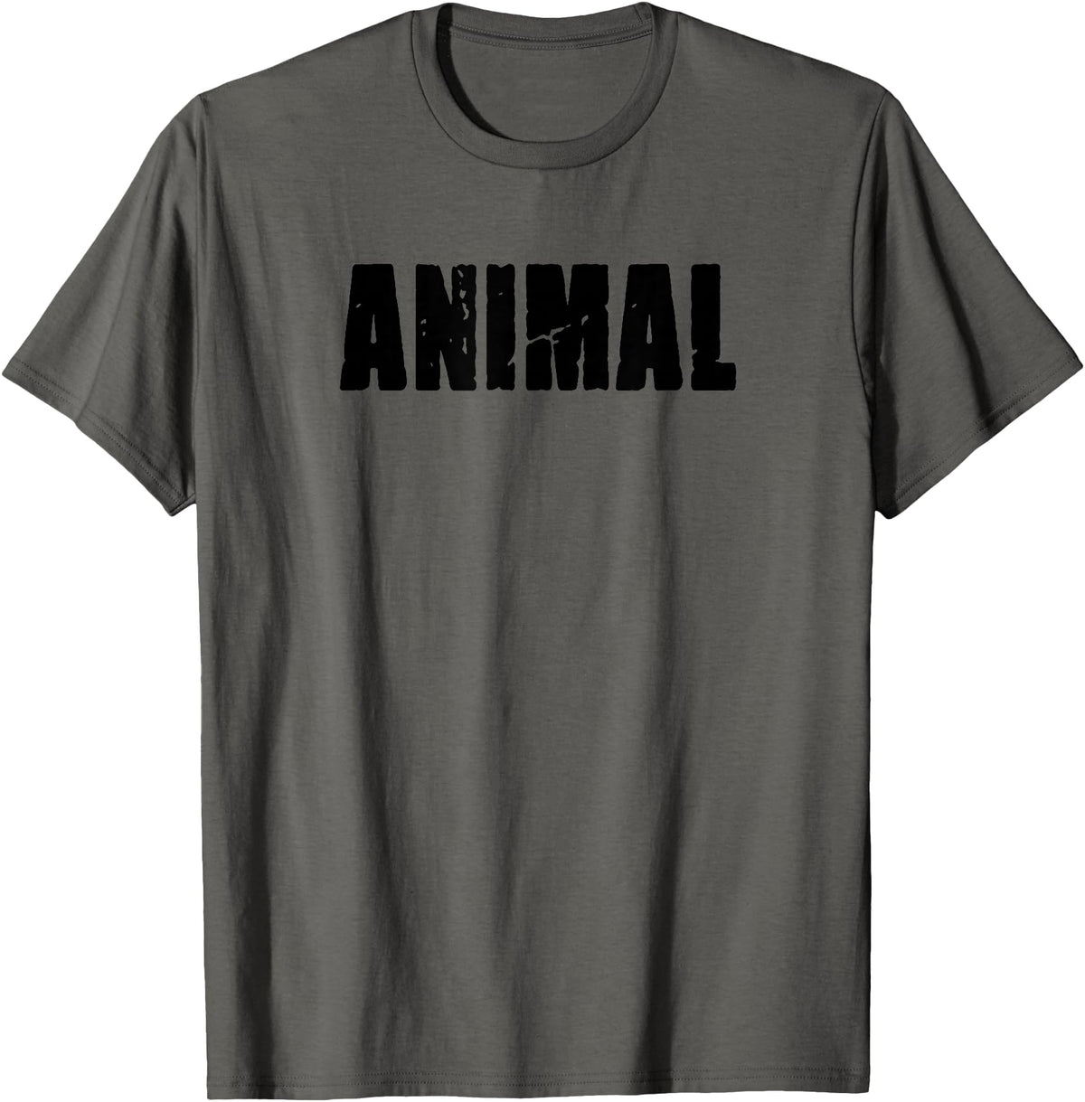 Animal Gym Rabbit Workout Bodybuilding Fitness T-Shirt in Asphalt Grey