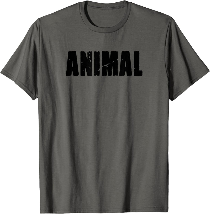 Animal Gym Rabbit Workout Bodybuilding Fitness T-Shirt in Asphalt Grey