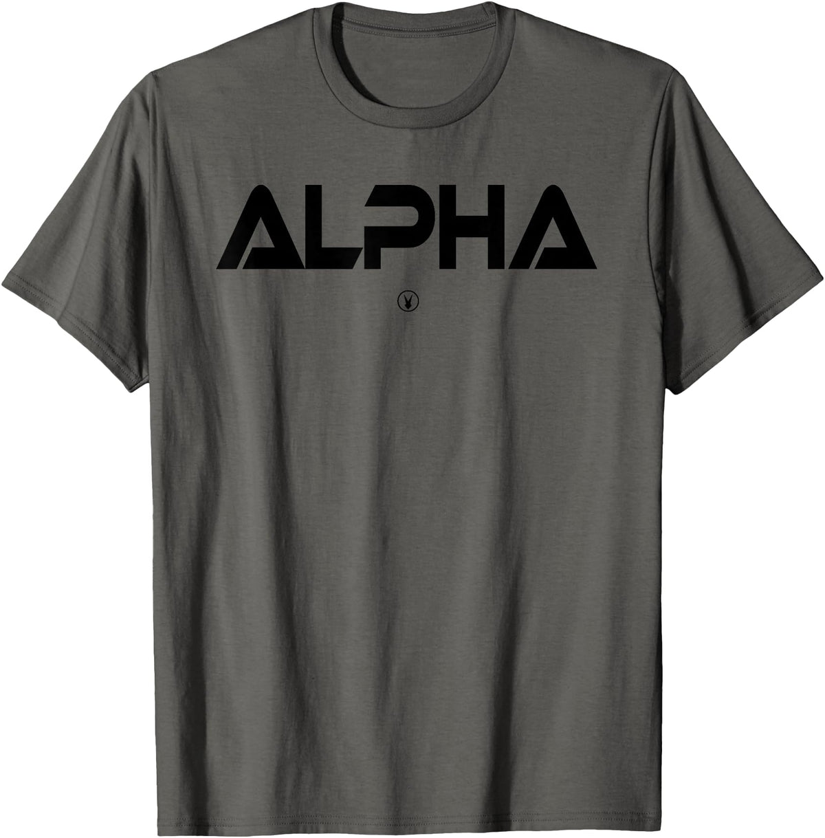 Mens ALPHA Gym Rabbit Workout Bodybuilding Fitness T-Shirt in Asphalt Grey