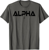 Mens ALPHA Gym Rabbit Workout Bodybuilding Fitness T-Shirt in Asphalt Grey