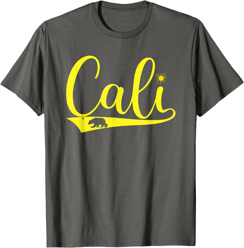 Cali California Bear LA Republic Tee Mens Cali California Bear CA Republic T-Shirt - Asphalt Grey