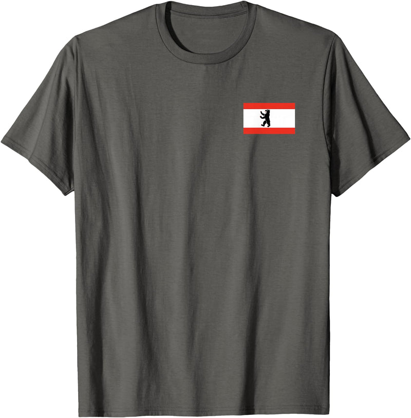 Berlin Bear Flag BERLIN GERMANY FLAG BEAR FLAG T-Shirt - Asphalt Grey