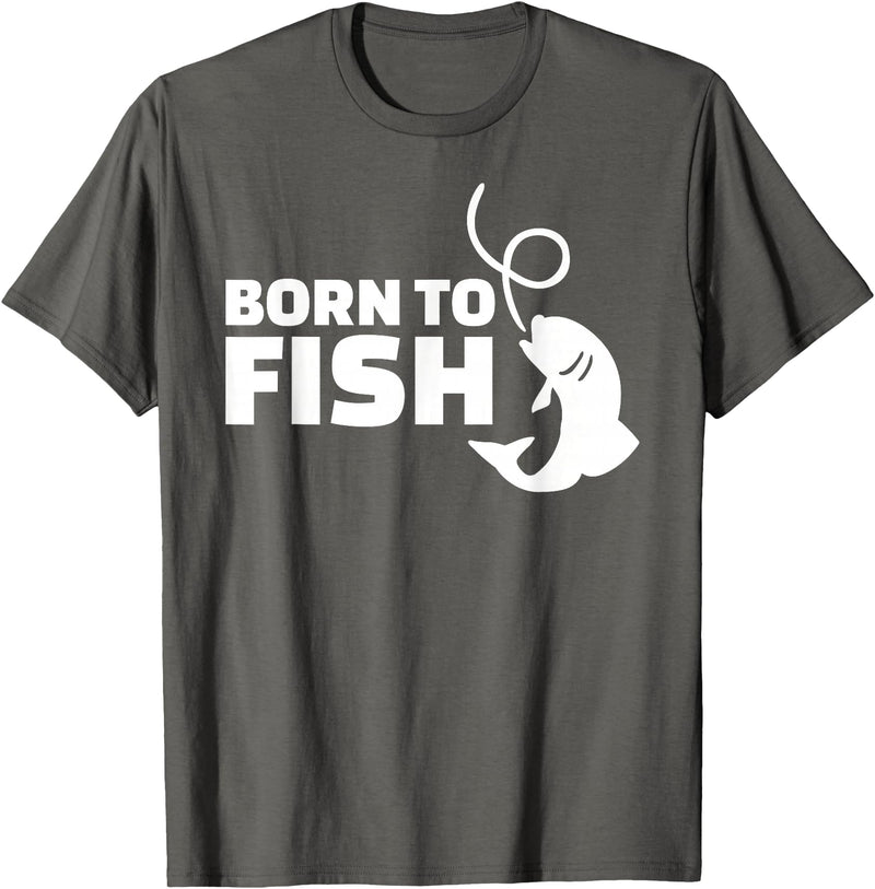 Fishing Born to fish T-Shirt - Asphalt Grey