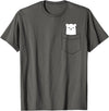 Arctic Polar Bear Tees And Gifts Polar Bear In The Pocket Funny Pocket Polar Bear T-Shirt - Asphalt Grey