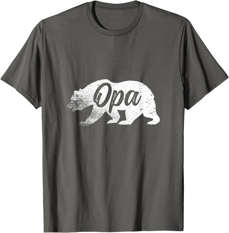 TheBearFamily Tees Opa Bear Fathers Day Shirt For Your Grandpa T-Shirt - Asphalt Grey