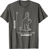 Duck - Rabbit - Funny - Joke - Bunny - Optical Illusion -Pun T-Shirt in Asphalt Grey