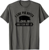 Happy BBQ Apparel I Like Pig Butts And I Cannot Lie Funny BBQ Grilling T-Shirt T-Shirt - Asphalt Grey