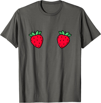Strawberry Fruit Boobs Funny Summer T-Shirt