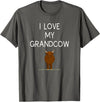 Best Pet Grandparents Ever I Love My Grand Cow Funny Highland Cow Lover Grandma Grandpa T-Shirt - Asphalt Grey