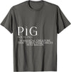 Bacon FH Pig, A Magical Creature That Turns Vegetables Into Bacon --- T-Shirt - Asphalt Grey