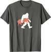 Triple G Mavs Bigfoot Carrying Pig Shirt, Funny Cute Sasquatch Gift T-Shirt - Asphalt Grey