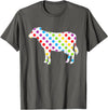 Rainbow Cow Shop Rainbow Cow Dots, Colorful Cow Print for Cow Lovers T-Shirt - Asphalt Grey