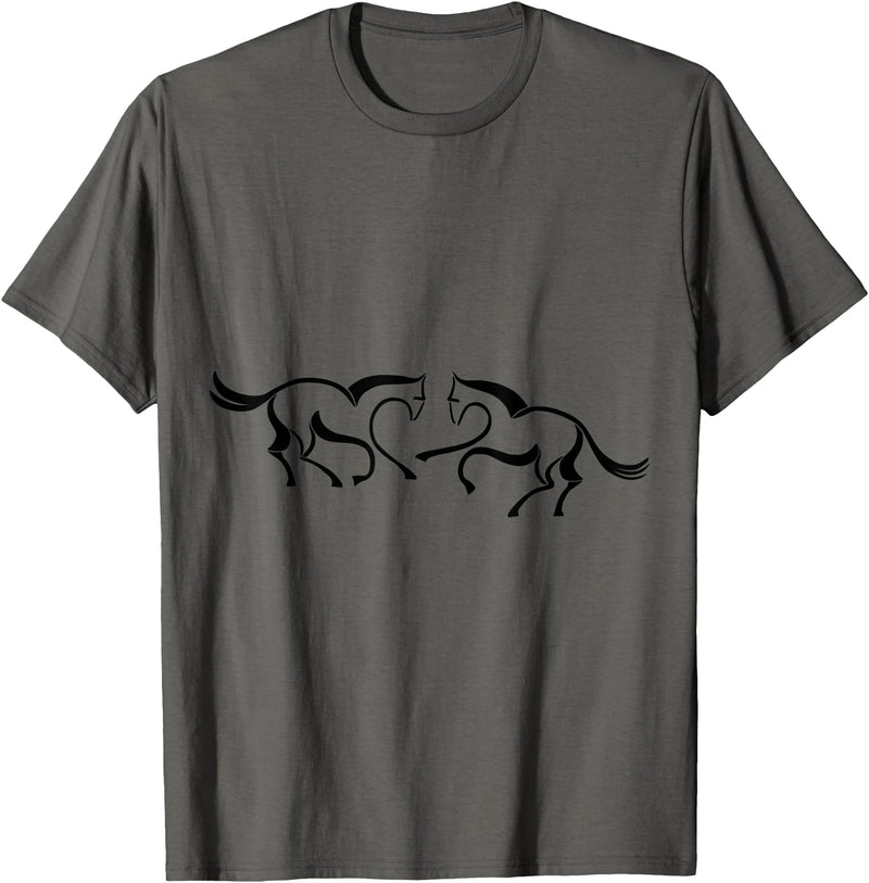 Clothing25 Horses! T-Shirt - Straight - Asphalt Grey