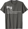 Awesome Barbecue Apparel, Clothing and Accessories Pig, a Magical Creature that Turns Vegetables Into Bacon T-Shirt - Asphalt Grey
