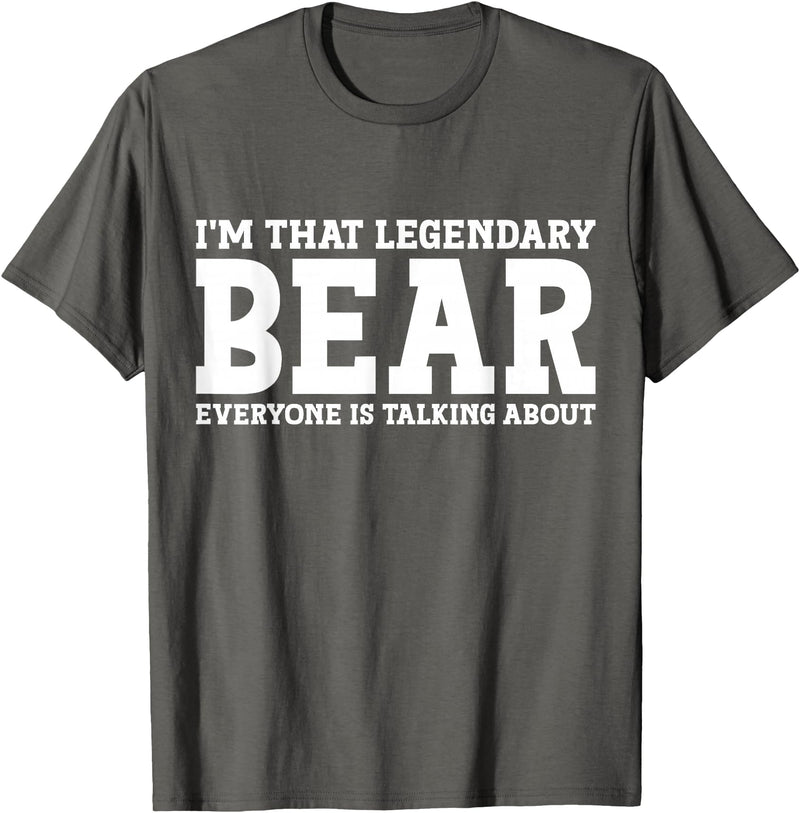 Bear Gifts Bear Tee Men Name Birthday Gifts Bear Personal Name Funny Bear T-Shirt - Asphalt Grey