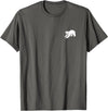 Playful Critter Apparel Co. Polar Bear Minimalist Black and White T-Shirt - Asphalt Grey