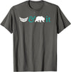 Shane's Brain Designs Funny T-Shirt - Grin And Bear It. T-Shirt - Asphalt Grey