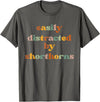 Funny Shorthorn Cattle Gift for Men & Women Easily Distracted By A Cow - Shorthorn Cattle T-Shirt - Asphalt Grey