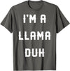 Halloween Costumes MV&SG Halloween Easy Llama Costume Shirts, I'm A Llama Duh T-Shirt - Asphalt Grey
