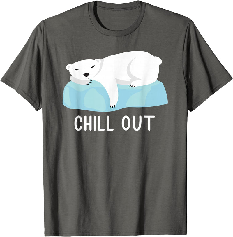 Eisbär Klimawandel Geschenkidee Funny Polar Bear North Pole Polar Bear Love Climate Change T-Shirt - Asphalt Grey