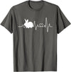 Bunny Heartbeat Pulse Rabbit T-Shirt in Asphalt Grey