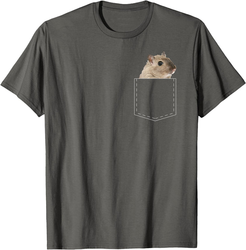 Boys Girls Cute Cool Hamster Lover T-Shirt Gift for Kids T-Shirt - Asphalt Grey