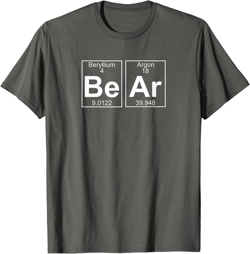 Gay Bear Pride T-Shirts Bear Periodic Table - Gay Bear Pride T-Shirt T-Shirt - Asphalt Grey