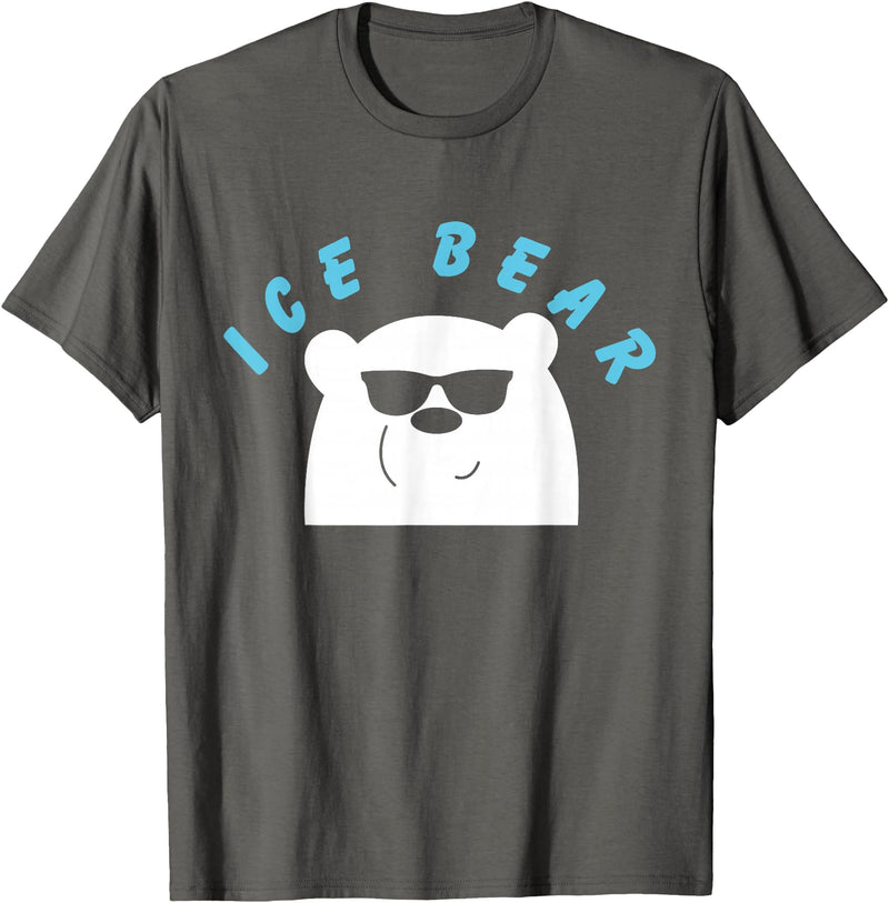 Global Warming Awareness Arctic Winter Ice Ice Bear with Sunglasses Polar Bear Plunge T-Shirt - Asphalt Grey