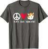 Pet Guinea Pig Owner Apparel Co. Peace Love Guinea Pigs Cute Furry Potato Pet Guinea Pig T-Shirt - Asphalt Grey