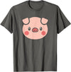SHIRTSIDE PIG Pig Face Shirt Gift For Pig Lover T-Shirt - Asphalt Grey