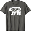 Cute Bear Cuddle Monster Shirts Cuddle Monster Bear Silhouette Fun Novelty T-Shirt - Asphalt Grey