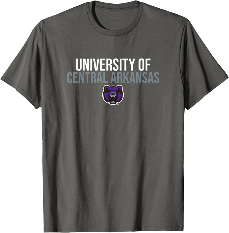 Campus Lab University of Central Arkansas Bears Stacked T-Shirt - Asphalt Grey