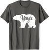 Matching Family Gift Shirts Yaya Bear Silhouette T-Shirt - Asphalt Grey