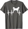 Hundekarelische Bärn-Liebhaber-Geschenke Karelian Bear Heartbeat Dog Mum Dad Pet Gift T-Shirt - Asphalt Grey