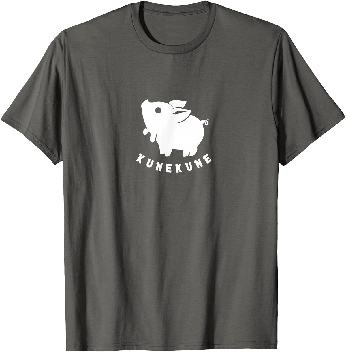 Kunekune cute piglet pet. Minimal art for pig fans Kunekune cute piglet pet. Minimal art for pig lovers T-Shirt - Asphalt Grey
